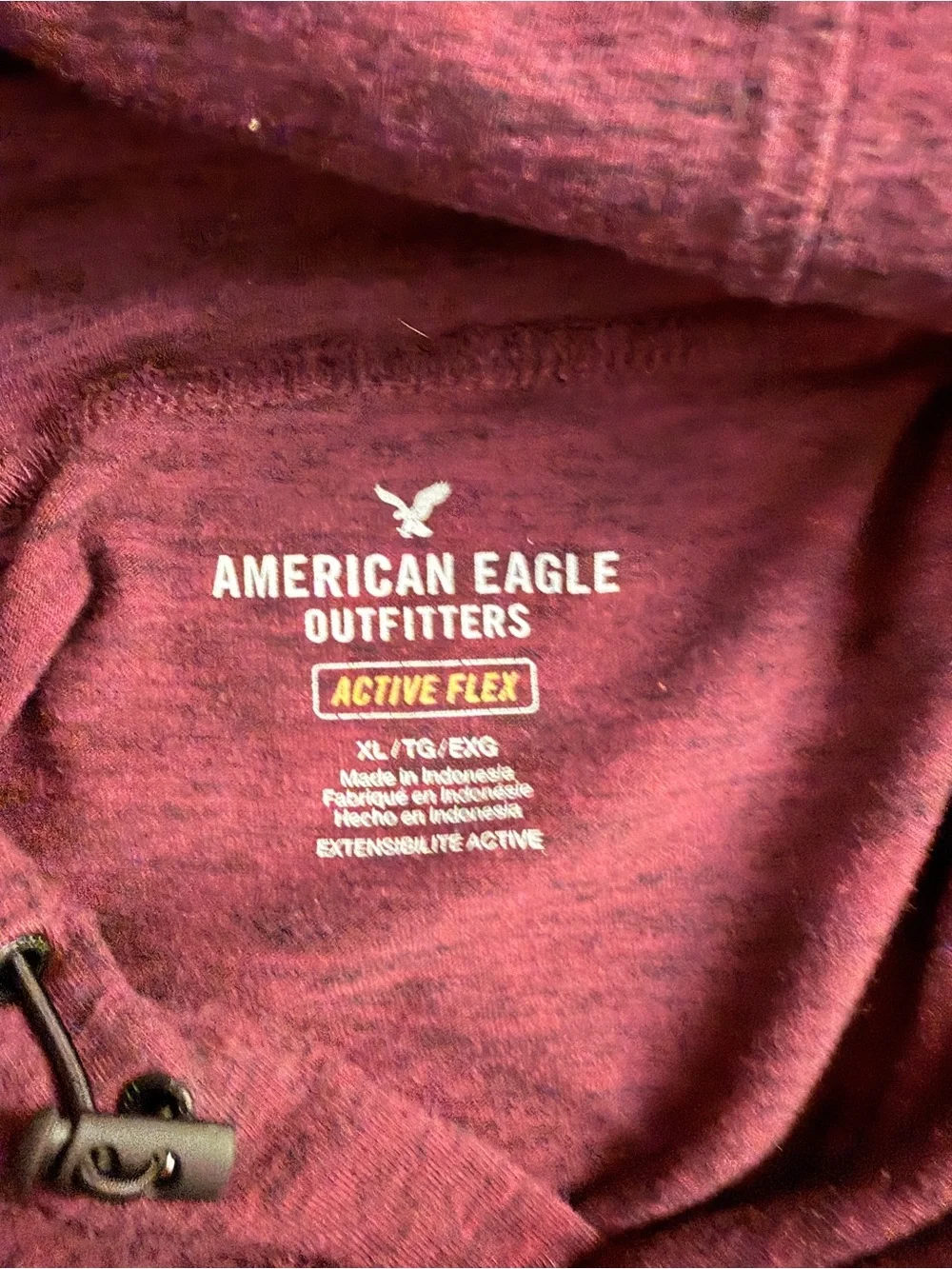 American Eagle Outfitters Men Maroon Crewneck Active Flex Hoodie Sweater Size XL